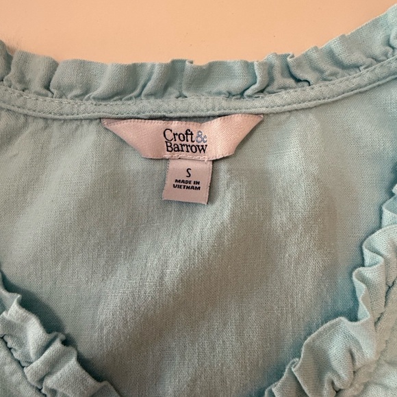 Croft & Barrow Sleeveless Light Blue Linen dress Size small - Picture 3 of 5